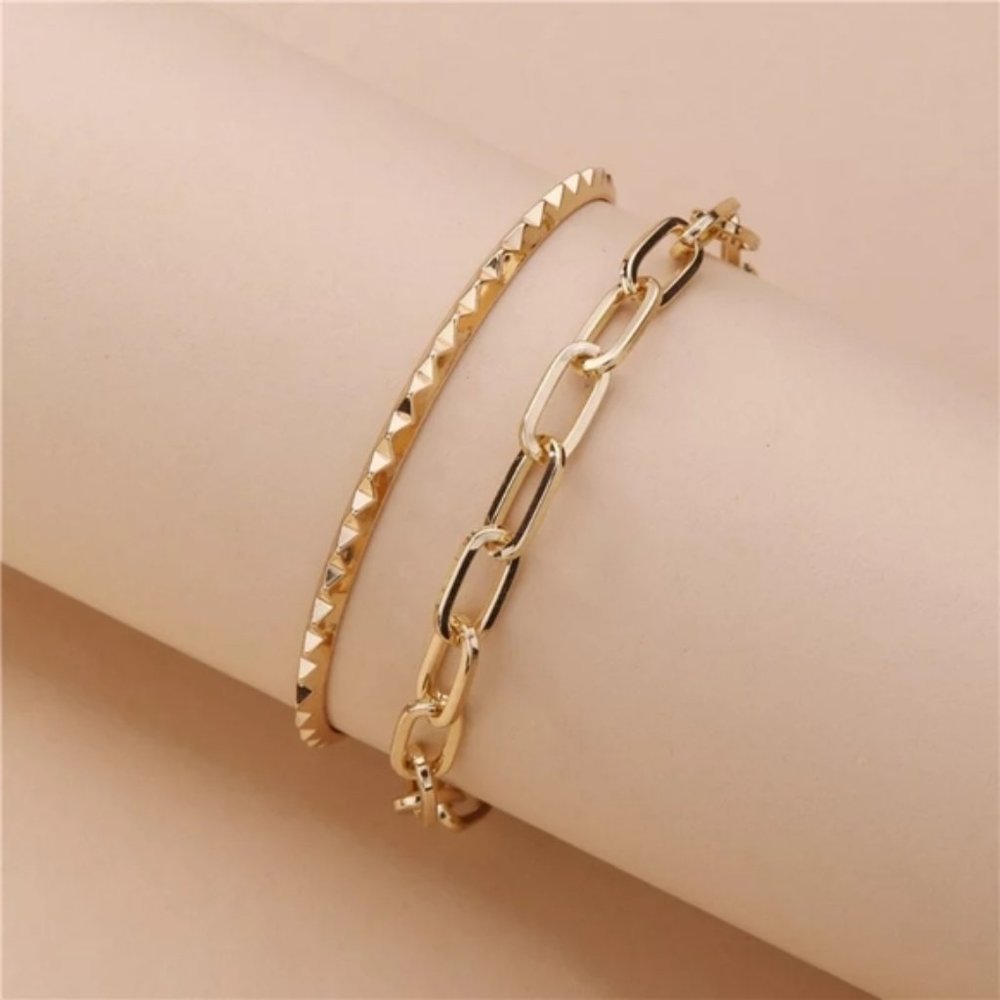 Gold Bracelet Set